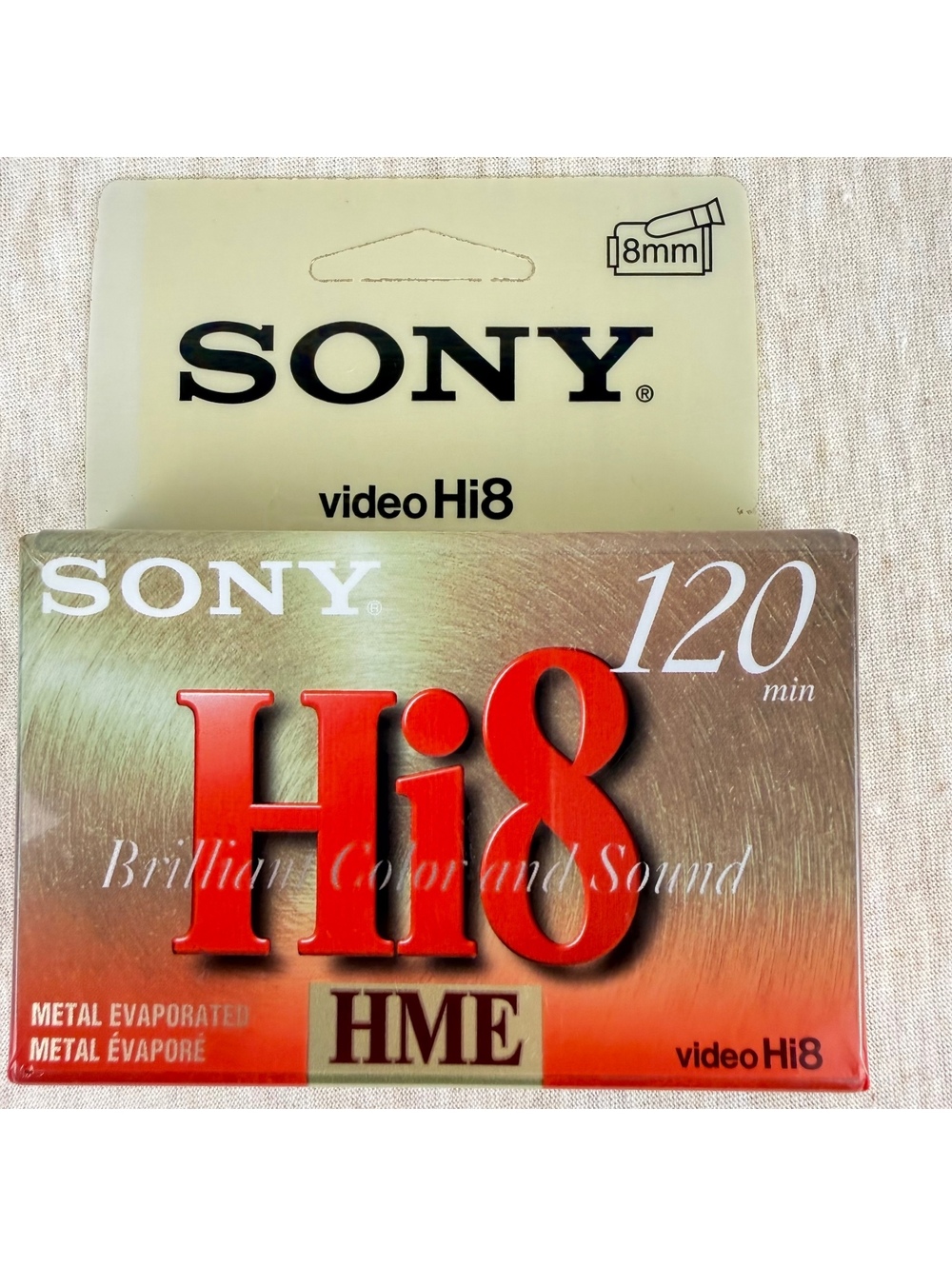 Sony Hi8 HME E6-120HME 120 Min Metal Evaporated 8mm Tape New Sealed